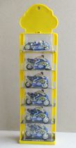 Guisval 27502 Store Dispay with 6 GP Motorbike Sete Gibernau Suzuki # 15 1322 MIB