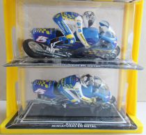 Guisval 27512 Store Dispay with 4 GP Motorbike Sete Gibernau Suzuki # 15 1:22 MIB