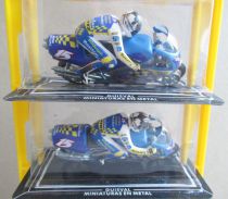 Guisval 27512 Store Dispay with 4 GP Motorbike Sete Gibernau Suzuki # 15 1:22 MIB