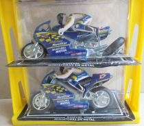 Guisval 27512 Store Dispay with 4 GP Motorbike Sete Gibernau Suzuki # 15 1:22 MIB
