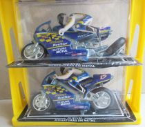 Guisval 27512 Store Dispay with 4 GP Motorbike Sete Gibernau Suzuki # 15 1:22 MIB