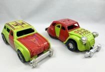 Gyro Jets - The Stunt Cars - Meccano - Citro&euml;n 2CV & Renault 4L (loose with box)