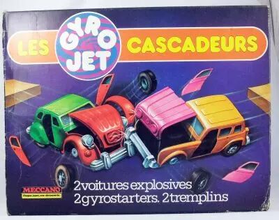 Gyro Jets Stunt Cars - Meccano - Citro�n 2CV & Renault 4L (loose with box)