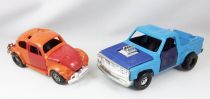 Gyro Jets Stunt Cars - Meccano - VW Beetle & Pick-Up (loose with box)