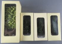 Hachette Ho Lot of 1 x Trees 11cm + 3 x Firs Dark Green 7 cm Mint in Box