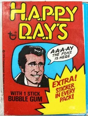 Happy Days - Topps Trading Bubble Gum Cards (1976) - S�rie compl�te 44 cartes + 11 stickers
