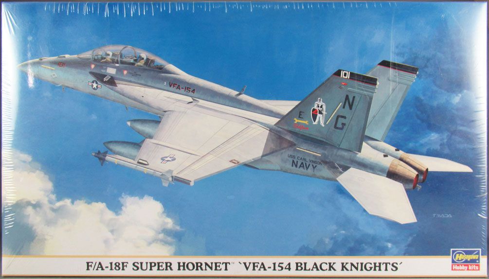 Hasegawa Hobby Kits 00741 - USAF F/A-18F Super Hornet VFA-154 Black  Kinights Jet Fighter 1:72 MISB