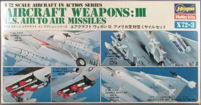 Hasegawa X72-3 - Aircraft Weapons III US Air to Air Missiles 1/72 Neuf Boite