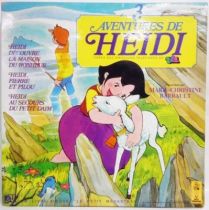 Heidi - Livre-disque 33T- Les aventures de Heidi - Disques Ades Le petit Menestrel1981