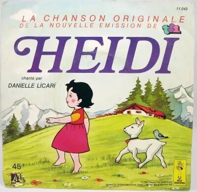 Heidi - Disque 45T- G�n�rique seri� t�l� - Ades 1980