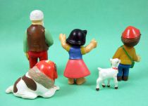 Heidi - Zuiyo - Série de 5 figurines PVC : Heidi, Pierre, Grand-Père, Blanchette, Hercule