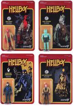 Hellboy - Super7 - Set de 4 Figurines Re-Action : Liz Sherman, Abe Sapien, Lobster Johnson, Hellboy