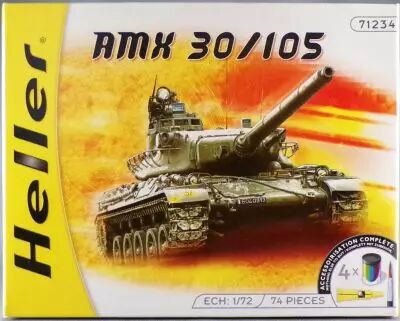 Heller N�71234 -  Arm�e Fran�aise Char AMX 30/105 1/72 Neuf Boite