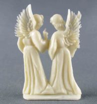 Heudebert Advertising Figure - The Christmas Crib - N°21 Two Choral Angels Holding a Musical Partition