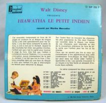 Hiawatha le Petit Indien - Livre-disque 33t1/3 (format 45t) - Histoire racontée par Marthe Mercadier - Disneyland Record 1969