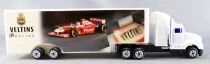 High Speed Ho 1:87 Mack White Truck & Veltins Racing F1 Road Trailer
