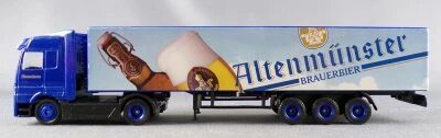 High Speed Ho 1:87 Mercedes Benz Actros Blue Truck &  Altenm�nster Brown Beer Road Trailer