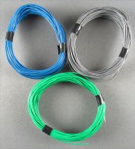 Ho & N 30 Mètres Fil de Câblage Electrique Vert Bleu Gris Etat Neuf