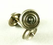 Ho 2 Axles Burnished Metal Wheels DC Diameter 10.5mm Length 24.5mm 1 Insulated Wheel
