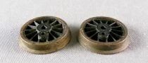 Ho 2 Roues Motrices Diam&egrave;tre 16,8mm 14 Rayons en M&eacute;tal Bruni pour Locomotive Vapeur Neuves