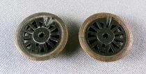 Ho 2 Roues Motrices Diam&egrave;tre 16,8mm 14 Rayons en M&eacute;tal Bruni pour Locomotive Vapeur Neuves