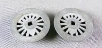 Ho 2 Roues Motrices Diam&egrave;tre 17,1mm 15 Rayons en Zamak pour Locomotive Vapeur Neuves