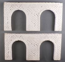 Ho 2 Tunnel Retaining Walls with 2 Arches Mint no Box