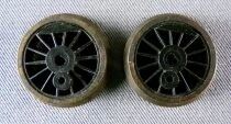 Ho 2 x Burnished Metal Driving Wheel Diameter 16.8mm 14 Spokes for Steam Locomotive Mint New