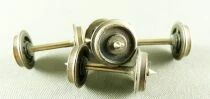 Ho 4 Axles Burnished Metal Wheels DC Diameter 10.4mm Length 25.4mm No Insulated