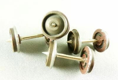 Ho 4 Essieux M�tal Bruni Diam�tre 11,5mm Longueur 24,5mm CC 2x1 Roue Isol�e 2x sans Isolation