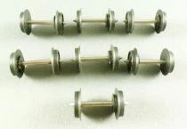 Ho 7 Essieux M&eacute;tal Bruni Diam&egrave;tre 10,7mm Longueur  24mm CC 1 Roue Isol&eacute;e