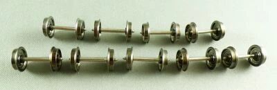 Ho 9 Essieux M�tal Bruni Diam�tre 10,5mm Longueur 24mm CC 2 Roues Isol�es