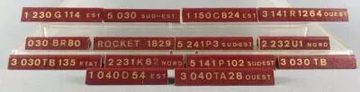 Ho Lot 14 Plaque Bois D�signation Loco Vapeur Pr�sentation Vitrine Expo