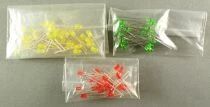 Ho Lot 87 x Led 3mm 2 Pins as 23 x Red 31 x Green 33 x Yellow Locomotive Lighting Signal Mint New