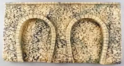Ho Sncf 1 Mur de Sout�nement pour Tunnel avec 2 Arches R�sine Neuf sans Boite