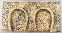 Ho Sncf 1 Mur de Soutènement pour Tunnel avec 2 Arches Résine Neuf sans Boite