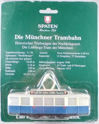 Ho Tramway Munichois Publicitaire Bi�re Spaten Non Motoris� Neuf Blister
