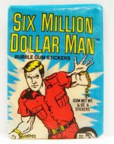 Homme qui valait 3 Milliards - Pochette d\'Autocollants (Bubble Gum Stickers) Donruss 1976 01