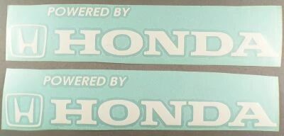 Honda - Car Equipment - 2 x Vintage Stickers Powered by Honda