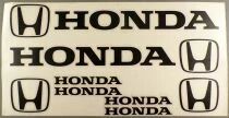 Honda - Equipements Automobile & Moto- Planche d\' Autocollants Vintage