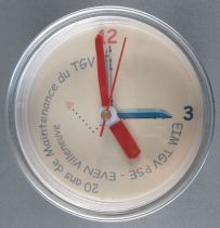 Horloge Pendule Sncf 20 ans de Maintenance du TGV Eim Pse Even Villeneuve