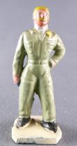 Hornby 0 O Gauge French Plastic Figure 40mm Mechanic in Green Suit Repainted