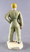 Hornby 0 O Gauge French Plastic Figure 40mm Mechanic in Green Suit Repainted