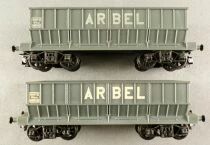 Hornby AcHo 726 7260 Ho Sncf 2 x Arbel Hopper Wagon with Bogies Blue Box