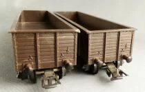 Hornby AcHo 728 7280 Ho Sncf 2 Wagons Tombereau &agrave; Bogies Tyw 802411 Brun Boite Bleue