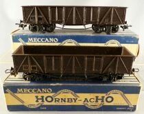 Hornby AcHo 728 7280 Ho Sncf 2 x Gondola Wagon with Bogies Tyw 802411 Dark Brown Blue Box