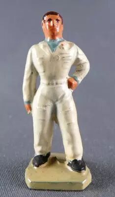 Hornby Ech O Sncf Figurine Plastique 40mm M�canicien Combinaison Blanche Repeint