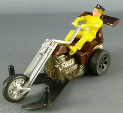 Hot Wheels Mattel Ann�es 70 Chopcycle Pilote Jaune