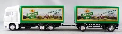 H�mmer Ho 1/87 Camion Man Tga Blanc & Remorque Bi�re Kaufbeurer