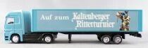 H&uuml;mmer Ho 1/87 Camion Mercedes-Benz Actros Bleu Clair Semi Remorque Auf Zum Kaltenberger Ritterturnier
